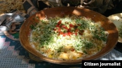 Tajikistan - Tajiki food called Kurutob. Send by a reader