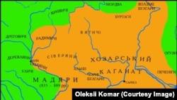 Карта Хозарського каганату