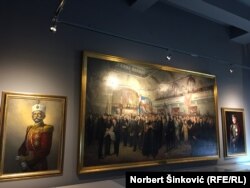 Slika Anastasa Bocarića 'Velika narodna skupština u Novom Sadu' u Muzeju prisajedinjenja