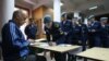 Russian servicemen cast their ballots in municipal elections in the city of Ryazan, 200 kilometers southeast of Moscow, on September 10.