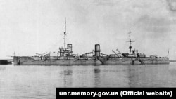 Линейный корабль «Воля», самый мощный на Черноморском флоте, поднял украинский флаг вслед за крейсером «Память Меркурия», 1917 год