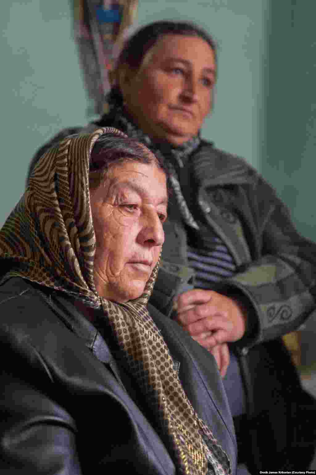 Ethnic Azeri relatives of the bride wait for her to arrive.