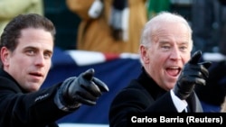 Presidenti i zgjedhur amerikan, Joe Biden (djathtë) dhe djali i tij, Hunter Biden (majtë). 