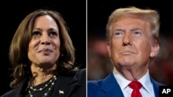 Nënpresidentja demokrate, Kamala Harris, dhe ish-presidenti republikan, Donald Trump. 