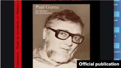 Detaliu de pe un afiș promoțional al editurii Surhkamp din 1972 - „În toamnă la Surhkamp: Paul Goma, un Soljenițîn al României”.