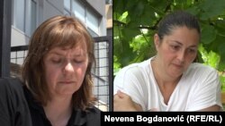 Mara Halabrin, majka nestalog i ubijenog Aleksandra Halabrina, i Sanja Mihajlović, majka nestalog Gorana Mihajilovića iz Beograda
