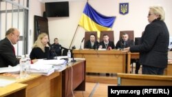  Журналистка Татьяна Рихтуна на суде по делу экс-депутата Галичего, 18 октября 2016 г.