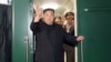 North Korean leader Kim Jong Un waves from a private train as he departs Pyongyang to visit Russia on September 10.