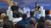 Armenia - Prime Minister Nikol Pashinian and his wife Anna Hakobian hold a meeting as part of her "Getting Educated Is Fashionable” campaign.