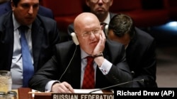 Russian Ambassador to the UN Vasily Nebenzya (file photo)