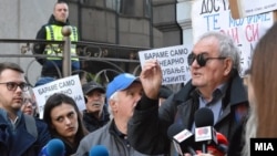 Протест на пензионерите кои бараат линеарно зголемување на пензиите, Скопје, 1 декември 2025 година