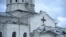 Nagorno Karabakh - The Ghazanchetsots Cathedral in Shushi damaged by shelling,October 8, 2020