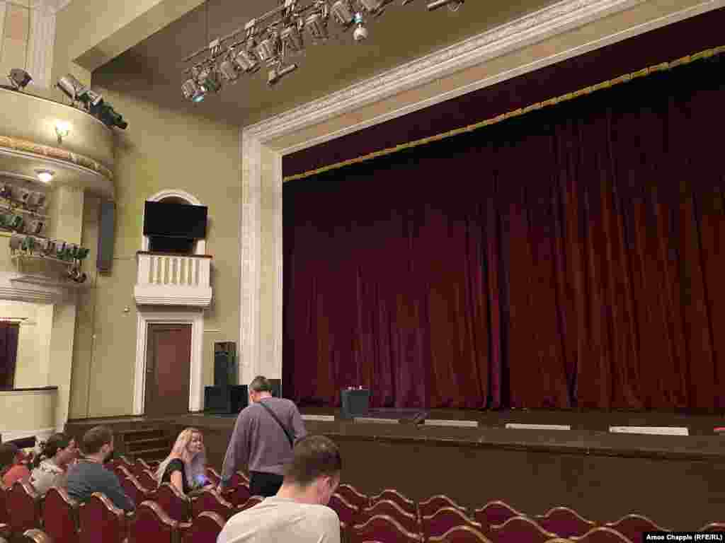 This photo, taken in early February 2022, just before Russia's full-scale invasion, shows a portion of the theater’s stage before the infamous air strike.
