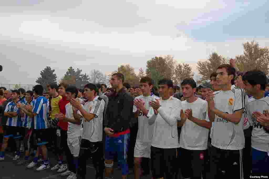 Football championship between universities of Dushanbe, 25Nov2010