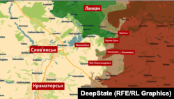 Слов'янський та Краматорський напрямки на мапі DeepState станом на 31 липня 2026 року