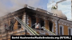 უკრაინის მეცნიერებათა ეროვნული აკადემიის შენობა რუსეთის თავდასხმის შემდეგ. 2026 წლის 28 სექტემბერი. კიევი