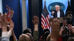 US President Donald Trump speaks about the conflict in Iran in the James S. Brady Press Briefing Room of the White House on April 6, 2026.