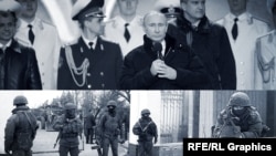 Оккупация украинского Крыма Россией. Фотоколлаж