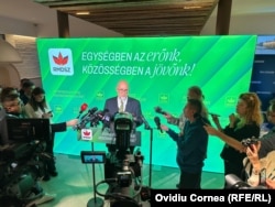 Kelemen Hunor, în conferința de presă de vineri, 10 octombre, după Congresul UDMR din județul Cluj.