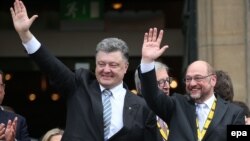 Петро Порошенко та Мартін Шульц, архівне фото 