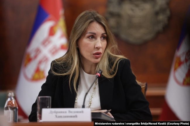 Ministrja serbe e Energjisë, Dubravka Gjedoviq Handanoviq.