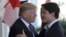 Canadian Prime Minister Justin Trudeau (right) is greeted by U.S. President Donald Trump prior to their talks at the White House in Washington on February 13. 