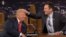 Donald Trump (solda) və Jimmy Fallon 