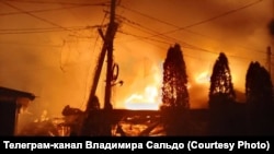 Последствия удара по селу Хорлы Херсонской области. Фото из телеграм-канала Владимира Сальдо