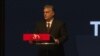 Hungarian Prime Minister Viktor Orban delivers a speech in Timisoara on December 15 commemorating 30 years since the end of communist rule in Romania.