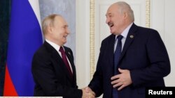 Уладзімір Пуцін і Аляксандар Лукашэнка. Санкт_Пецярбург, 29 студзеня 2024 