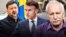 Уладзімір Зяленскі, Эманюэль Макрон, Валер Карбалевіч. Ілюстрацыйны каляж