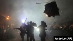 Protestat në Hong Kong. 