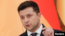 "There can be no other option but to dismantle the oligarchic system. Without this, it is simply impossible to overcome poverty in Ukraine and fully join the European community," President Volodymyr Zelenskiy said. (file photo)