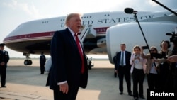 US President Donald Trump boards Air Force One on July 1.