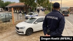 Policija ispred lokala u Višnjičkoj banji nakon pucnjave, 30. septembar 2025.