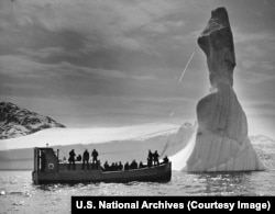 US Coast Guardsmen off Greenland following World War II