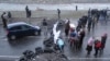 Kyrgyzstan -- Supporters of deputy Ahmatbek Keldibekov blocked the road Osh-Irkeshtam, 27May2014