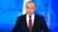 Președintele Vladimir Putin pronunțînd discursul său despre starea națiunii, 20 februarie 2019