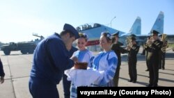 Aerodromul Baranovic, unde sunt staționate avioanele militare rusești, Belarus, 8 septembrie 2012.