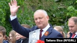 Igor Dodon la manifestația socialiștilor de 9 mai