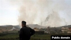 Pamje nga shpërthimi i municioneve në fshatin Gërdec