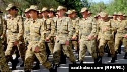 Up to two years of military service is mandatory in Turkmenistan for men between 18 and 27 years old. (file photo) 