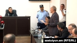 Armenia - Former President Robert Kocharian speaks during his renewed trial in Yerevan, October 11, 2024.