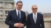 Српскиот претседател Александар Вучиќ и рускиот заменик министер за надворешни работи Александар Грушко, 2 јули 2024 година