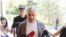 Armenia - Billionaire and opposition leader Samvel Karapetian speaks to journalists outside a court in Yerevan, June 12, 2026.