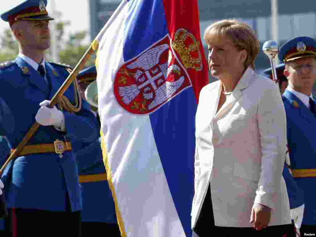 Nemačka kancelarka Angela Merkel, Beograd, 23.08.2011. Foto: Reuters / Marko Đurica 