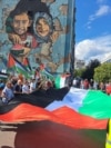 Protest march of solidarity with the people of Palestine in Podgorica, September 14, 2025.