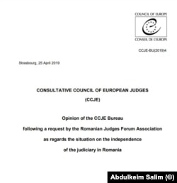 Romania- image of CCJE resolution