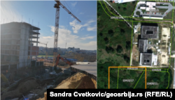 Arhivski snimak katastarske parcele na kojoj je izgrađena zgrada i za koju investitor nije dobio građevinsku dozvolu. Odron se 2. decembra nalazio nekoliko metara od susedne građevine.