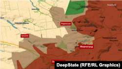 Село Гришине на північному заході від Покровська